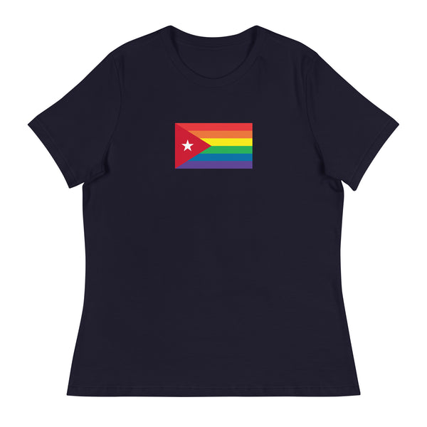 Cuba LGBT Pride Flag Women's Relaxed T-Shirt