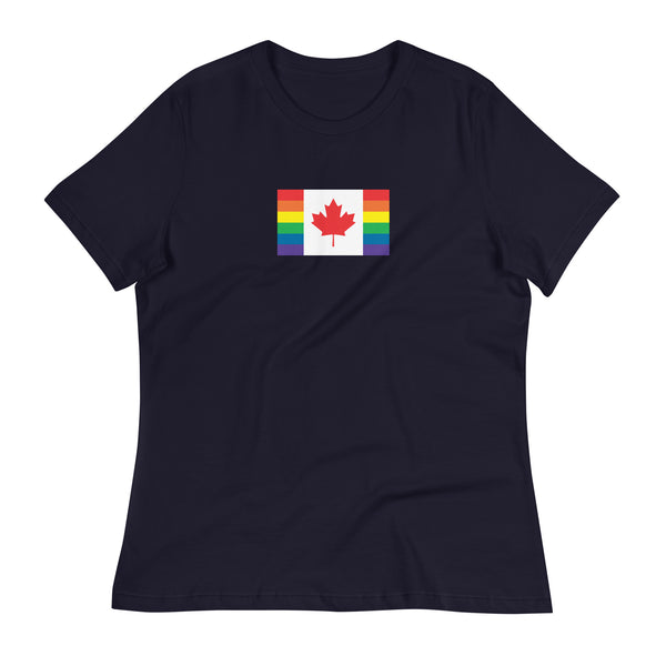 Canada LGBT Pride Flag Women's Relaxed T-Shirt