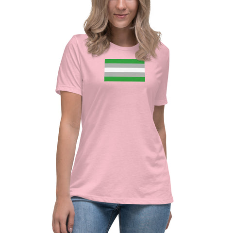 Gray Romantic Women's Relaxed T-Shirt