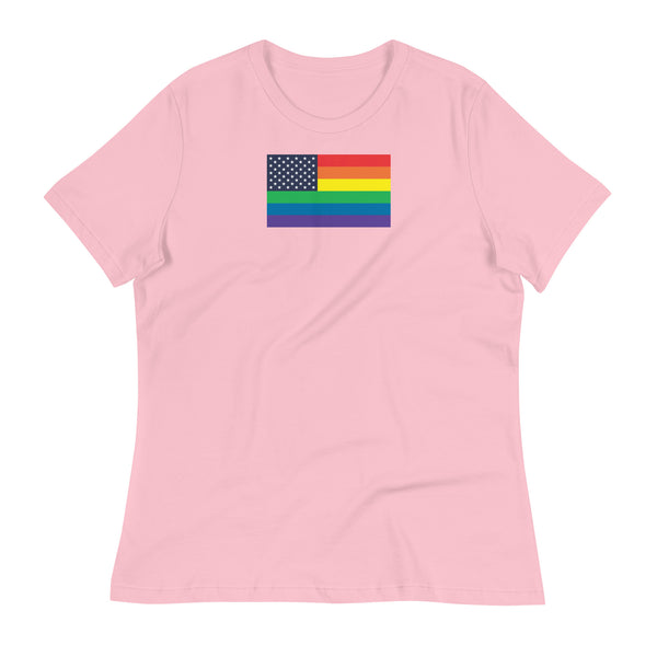 United States LGBT Pride Flag Women's Relaxed T-Shirt