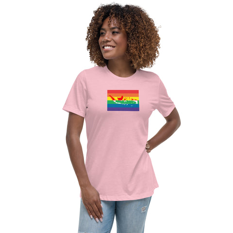 Indonesia LGBT Pride Flag Women's Relaxed T-Shirt