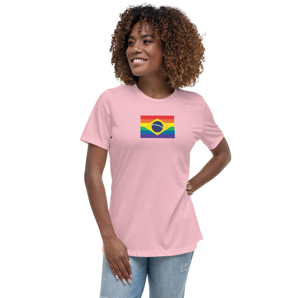 Brazil LGBT Pride Flag Women's Relaxed T-Shirt