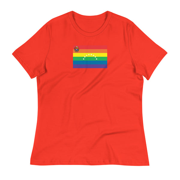Venezuela LGBT Pride Flag Women's Relaxed T-Shirt