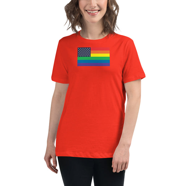 United States LGBT Pride Flag Women's Relaxed T-Shirt