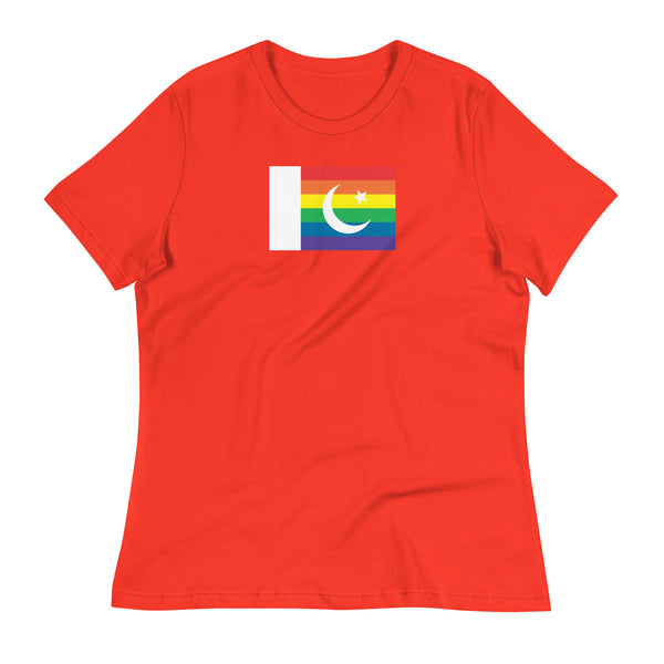 Pakistan LGBT Pride Flag Women's Relaxed T-Shirt