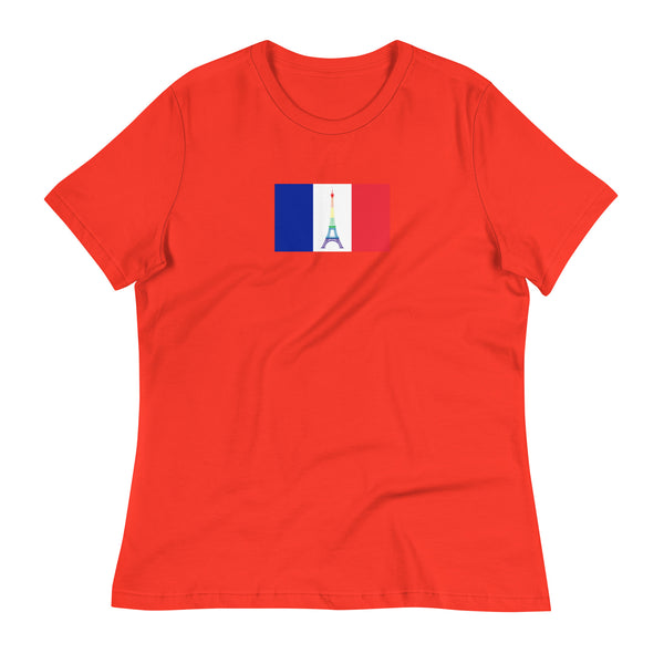 France LGBT Pride Flag Women's Relaxed T-Shirt