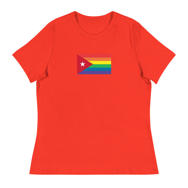 Cuba LGBT Pride Flag Women's Relaxed T-Shirt