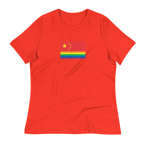 China Pride Flag Women's Relaxed T-Shirt