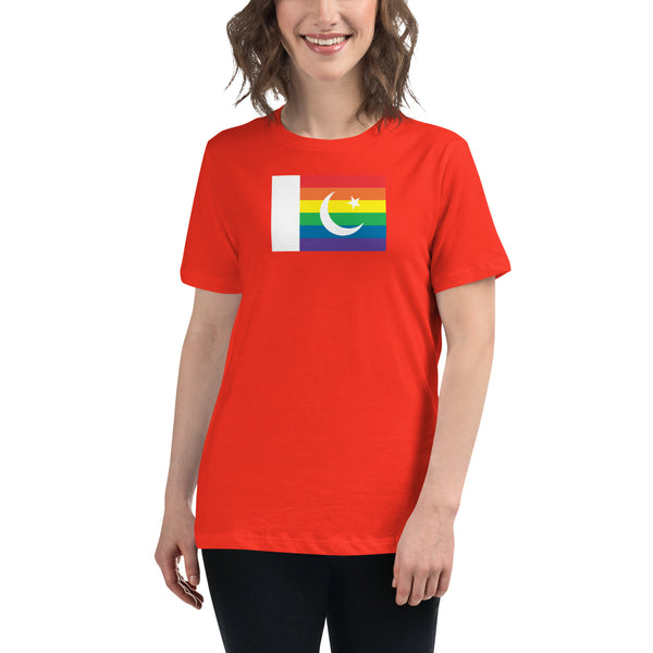 Pakistan LGBT Pride Flag Women's Relaxed T-Shirt