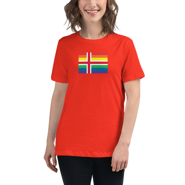 Iceland LGBT Pride Flag Women's Relaxed T-Shirt