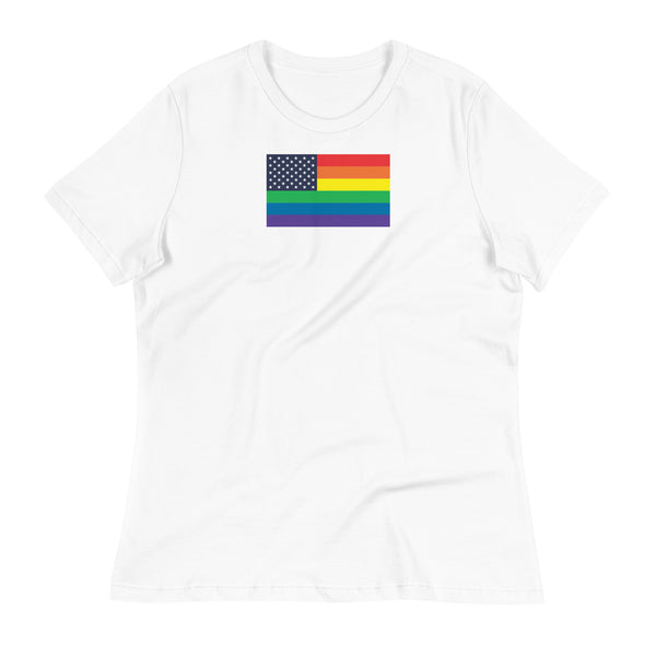 United States LGBT Pride Flag Women's Relaxed T-Shirt