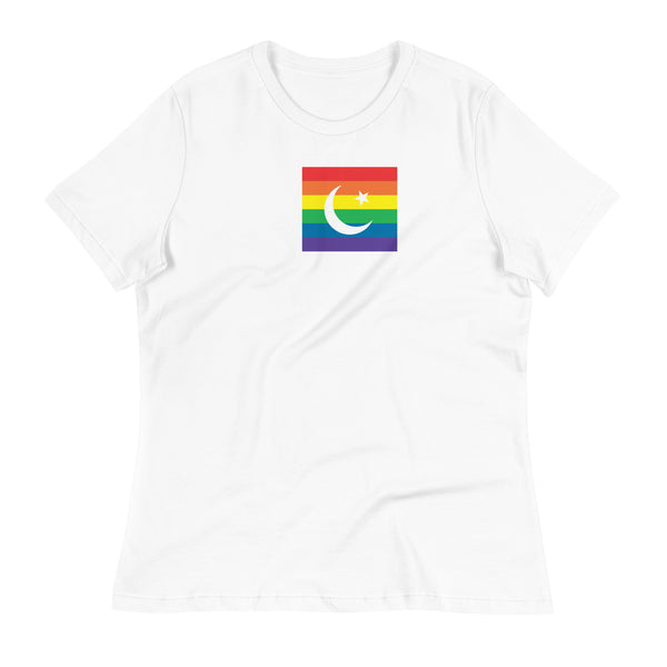 Pakistan LGBT Pride Flag Women's Relaxed T-Shirt