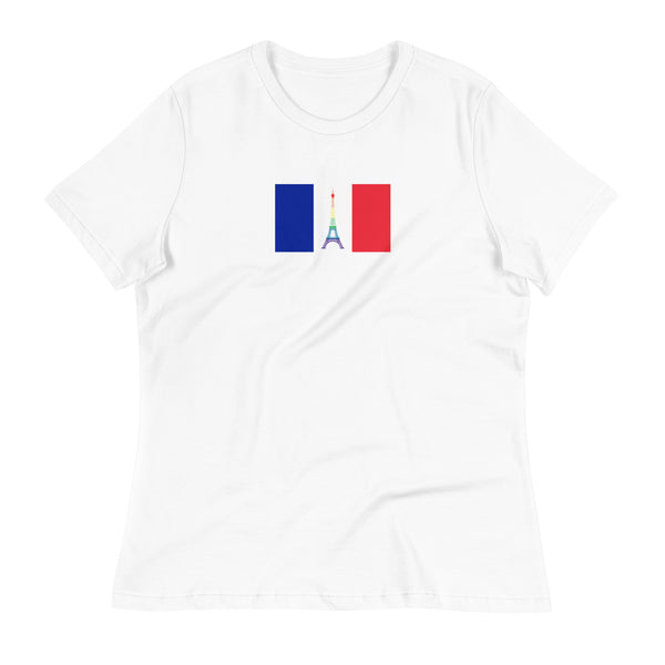 France LGBT Pride Flag Women's Relaxed T-Shirt