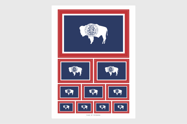 Wyoming Flag Stickers