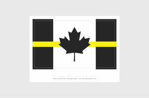 Canada Thin Yellow Line Flag Stickers 911 Dispatcher