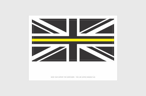 UK Thin Yellow Line Flag Stickers