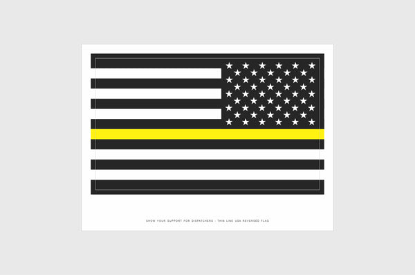 USA Yellow Line Opposing and Reverse, Left And Right Side Flag Stickers, Weatherproof USA Flag Stickers