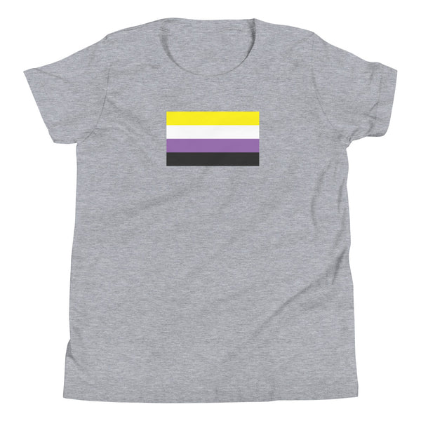 Non Binary Flag Youth Short Sleeve T-Shirt