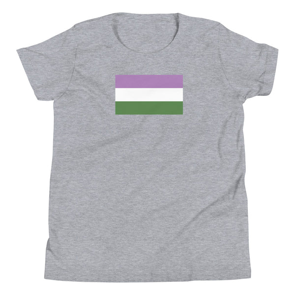 Genderqueer Flag Youth Short Sleeve T-Shirt