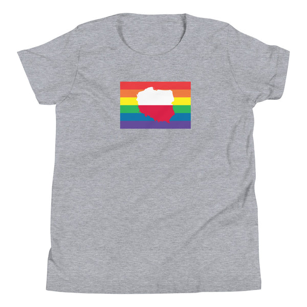 Poland LGBT Pride Flag Youth Short Sleeve T-Shirt