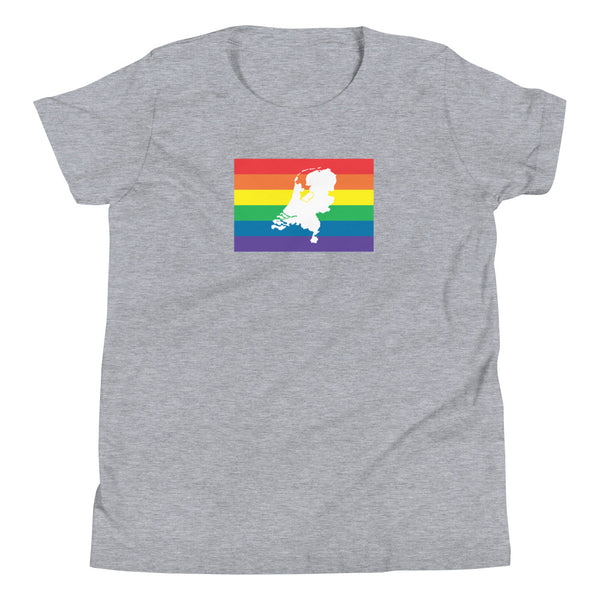 Netherlands LGBT Pride Flag Youth Short Sleeve T-Shirt