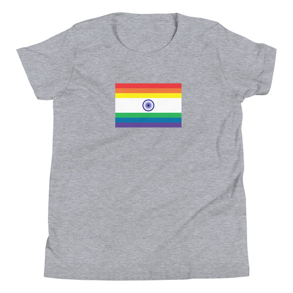 India Pride Flag Youth Short Sleeve T-Shirt