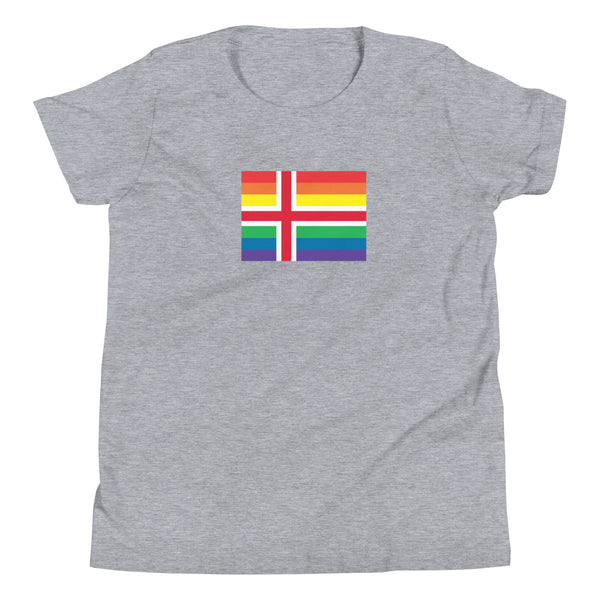 Iceland LGBT Pride Flag Youth Short Sleeve T-Shirt