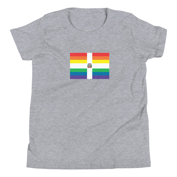 Dominican Republic LGBT Pride Flag Youth Short Sleeve T-Shirt