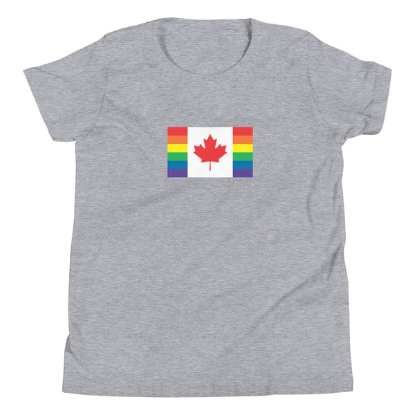 Canada LGBT Pride Flag Youth Short Sleeve T-Shirt