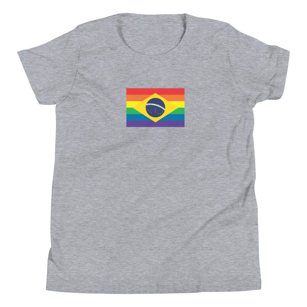 Brazil LGBT Pride Flag Youth Short Sleeve T-Shirt