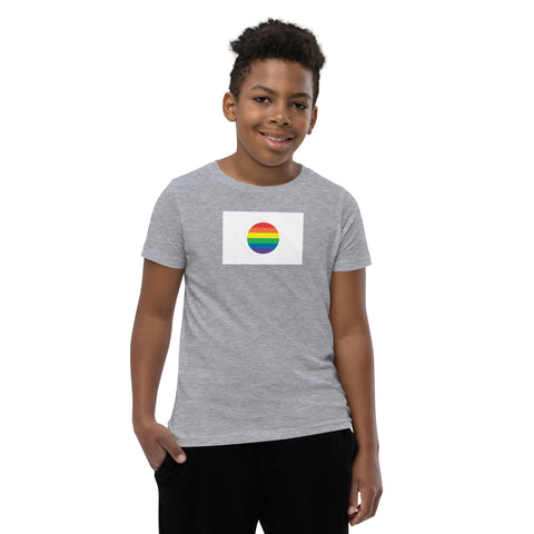 Japan LGBT Pride Flag Youth Short Sleeve T-Shirt
