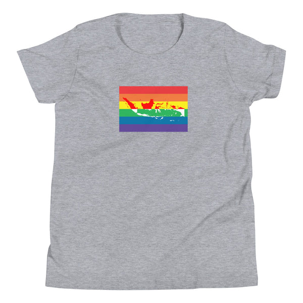 Indonesia LGBT Pride Flag Youth Short Sleeve T-Shirt
