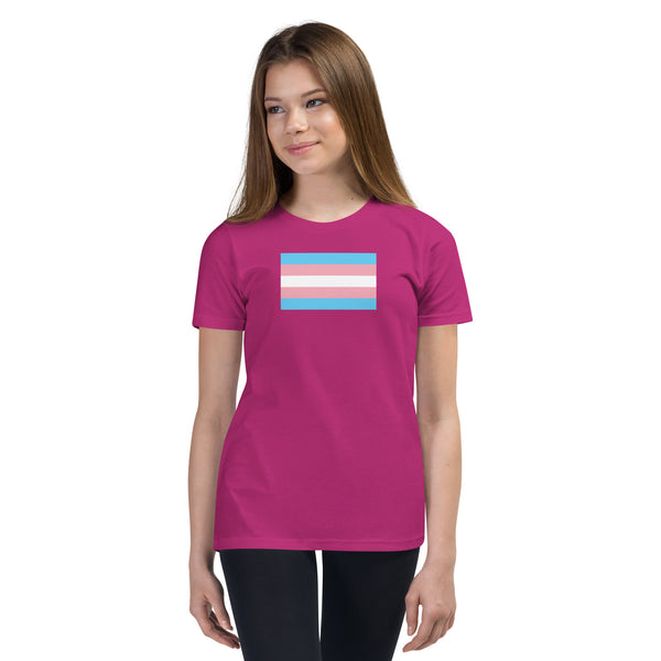 Trans Flag Youth Short Sleeve T-Shirt