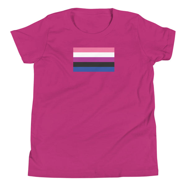 Genderfluid Flag Youth Short Sleeve T-Shirt