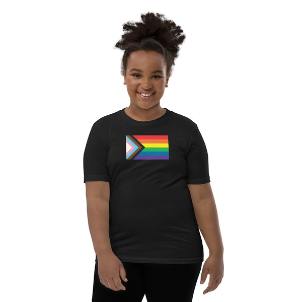 Progress Pride Flag Kids Short Sleeve T-Shirt