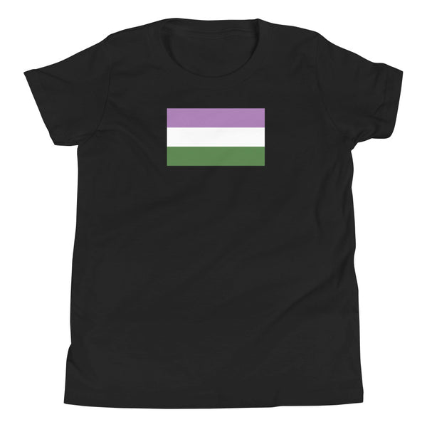 Genderqueer Flag Youth Short Sleeve T-Shirt