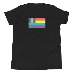 United States LGBT Pride Flag Youth Short Sleeve T-Shirt