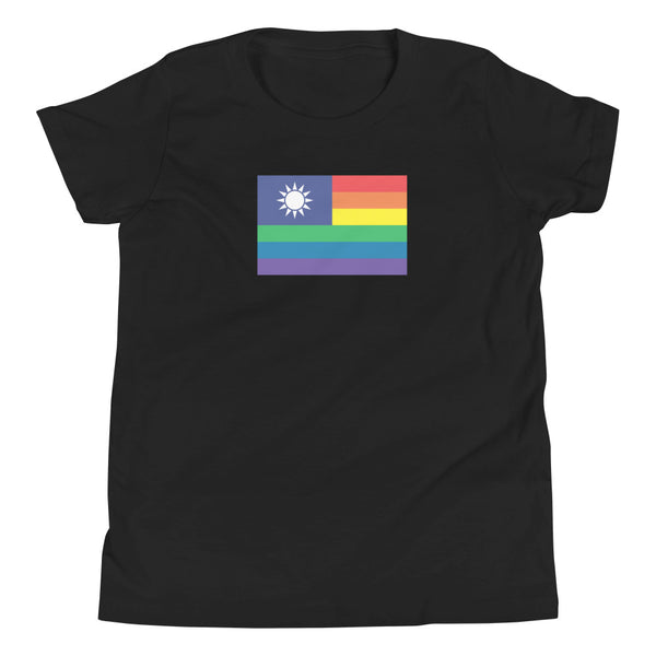 Taiwan LGBT Pride Flag Youth Short Sleeve T-Shirt