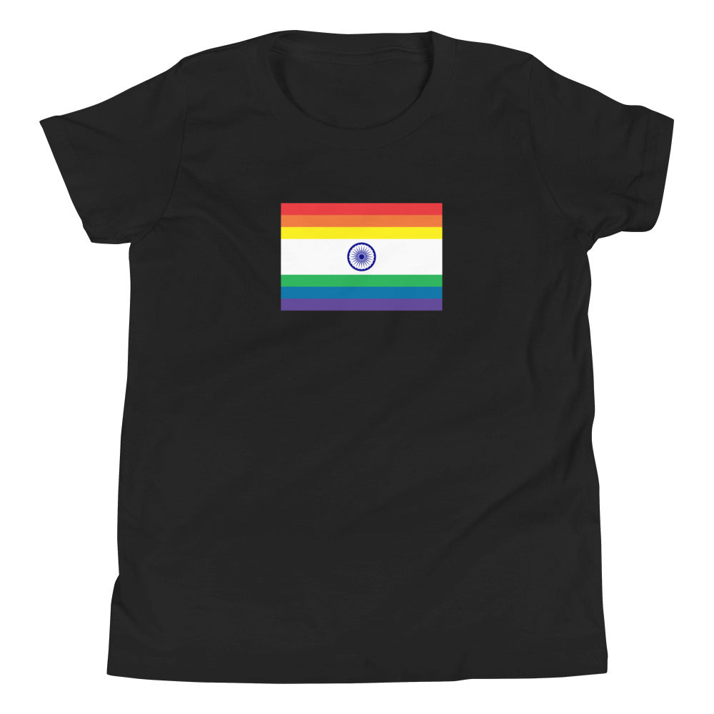 India Pride Flag Youth Short Sleeve T-Shirt