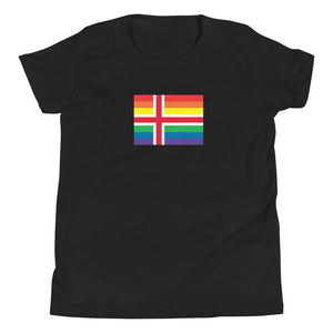 Iceland LGBT Pride Flag Youth Short Sleeve T-Shirt