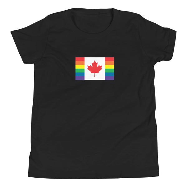 Canada LGBT Pride Flag Youth Short Sleeve T-Shirt