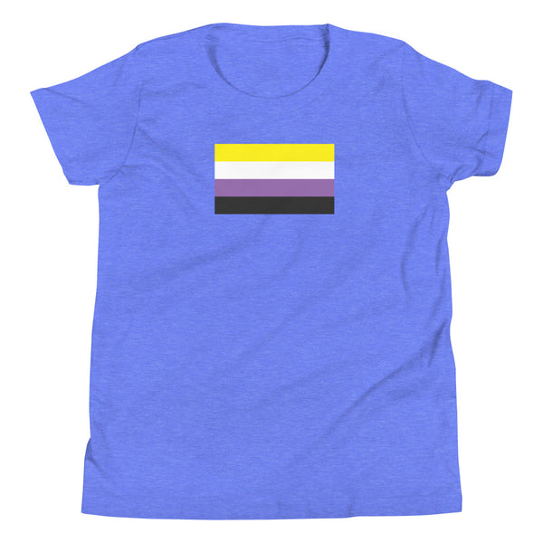 Non Binary Flag Youth Short Sleeve T-Shirt