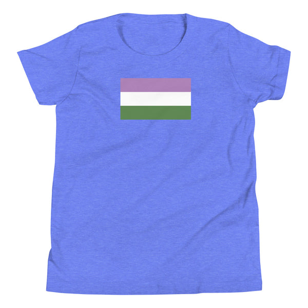 Genderqueer Flag Youth Short Sleeve T-Shirt