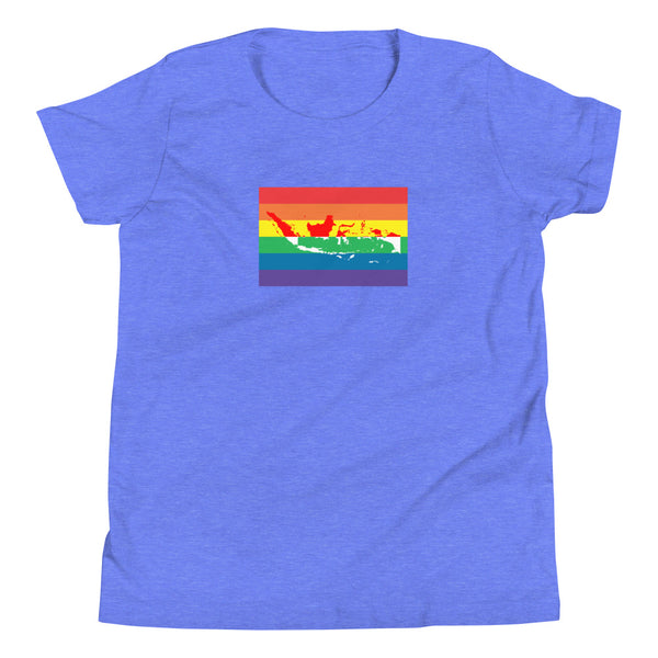 Indonesia LGBT Pride Flag Youth Short Sleeve T-Shirt