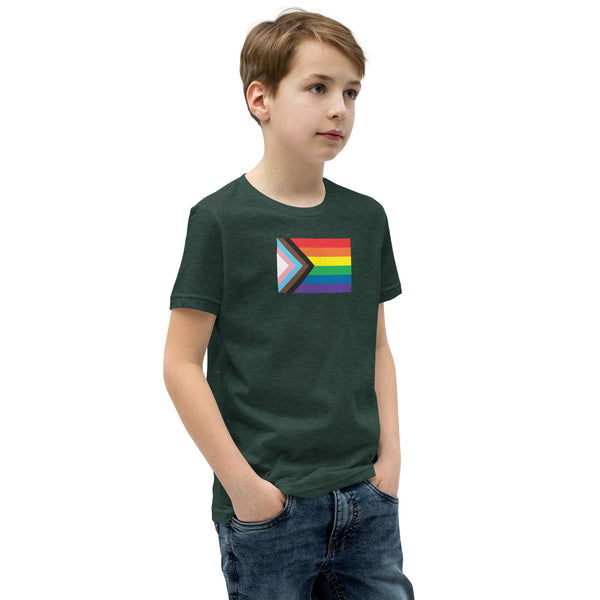 Progress Pride Flag Kids Short Sleeve T-Shirt