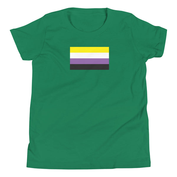 Non Binary Flag Youth Short Sleeve T-Shirt