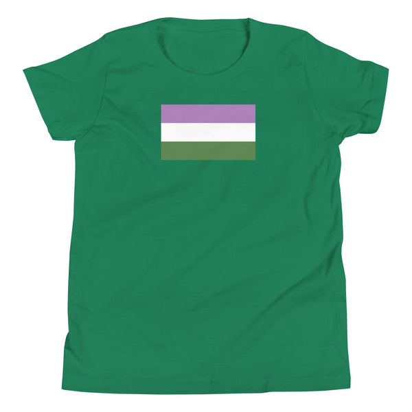 Genderqueer Flag Youth Short Sleeve T-Shirt