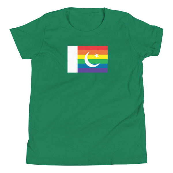 Pakistan LGBT Pride Flag Youth Short Sleeve T-Shirt