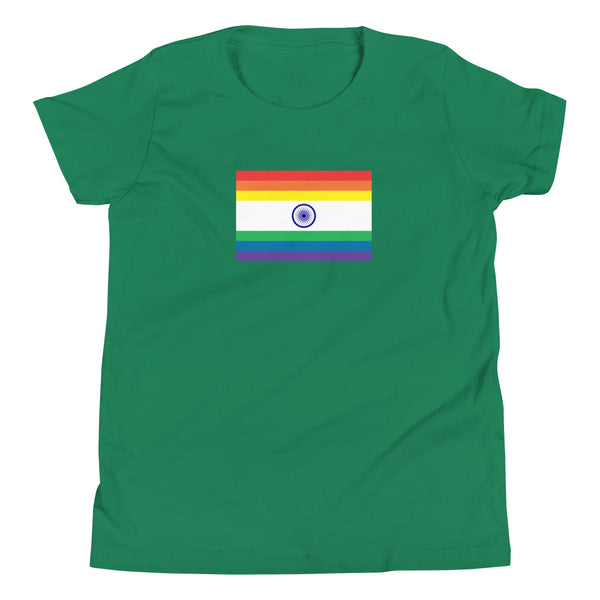 India Pride Flag Youth Short Sleeve T-Shirt