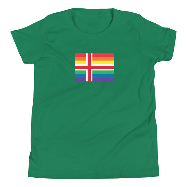 Iceland LGBT Pride Flag Youth Short Sleeve T-Shirt